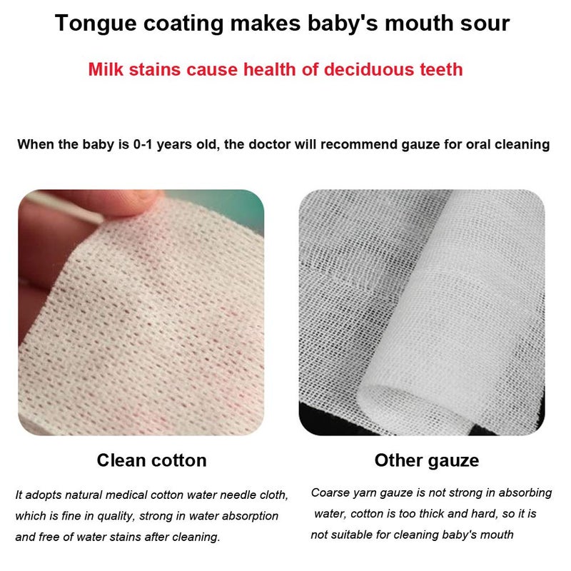 Serlife Baby Teeth Soft Gauze Infant Finger Clean Oral Toothbrush 120Pcs Infant Mouth Cleaner for 0-36 Months - Image 5